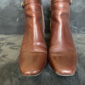 Brown Leather Women's Ankle Boots
